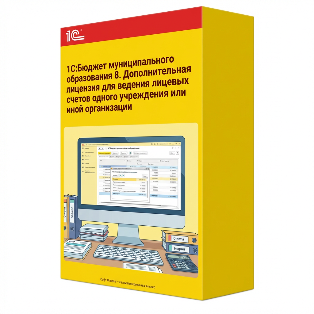 1С:Бюджет муниципального образования 8. Дополнительная лицензия для ведения лицевых счетов одного учреждения или иной организации