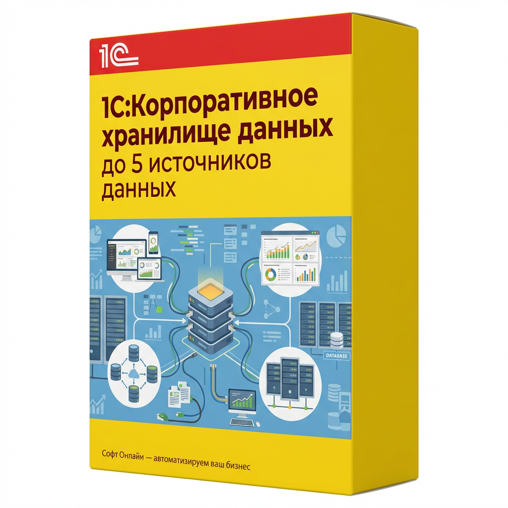 1С:Корпоративное хранилище данных до 5 источников данных